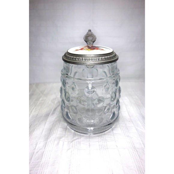 Anheuser Busch Budweiser BMF Bierseidel Beer Steins Lidded Hobnail West Germany - Picture 2 of 11